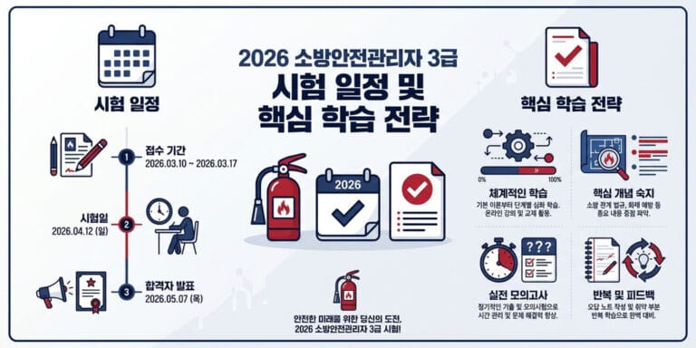 2026년 소방안전관리자 3급 기출문제 및 합격률 높이는 핵심 요약
