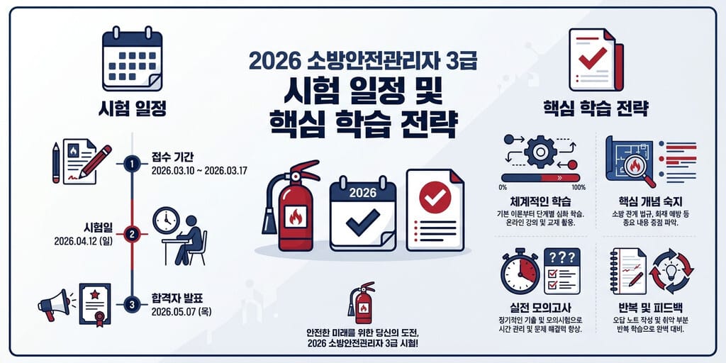 2026년 소방안전관리자 3급 기출문제 및 합격률 높이는 핵심 요약 - 이미지 1