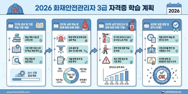 2026년 소방안전관리자 3급 합격 후기: 비전공자 독학 준비 팁