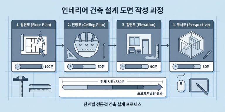 2026년 대비 실내건축기능사 실기 도면 그리기 연습 방법 완벽 정리