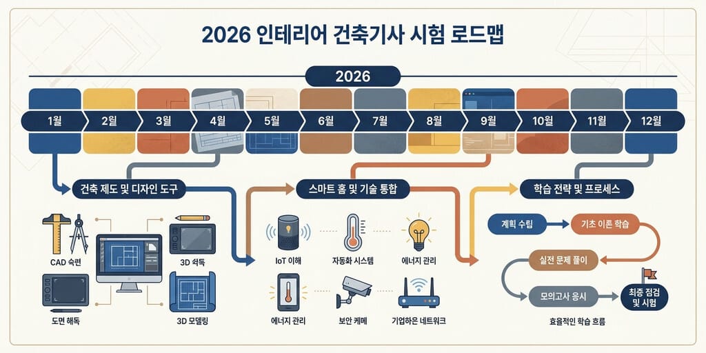 2026년 최신 실내건축기사 시험 일정 및 공간 디자인 전문가 로드맵 - 이미지 1