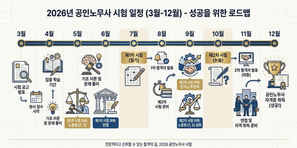 2026년 노무사 시험 과목별 난이도 분석 및 비전공자 합격 전략 - 이미지 1