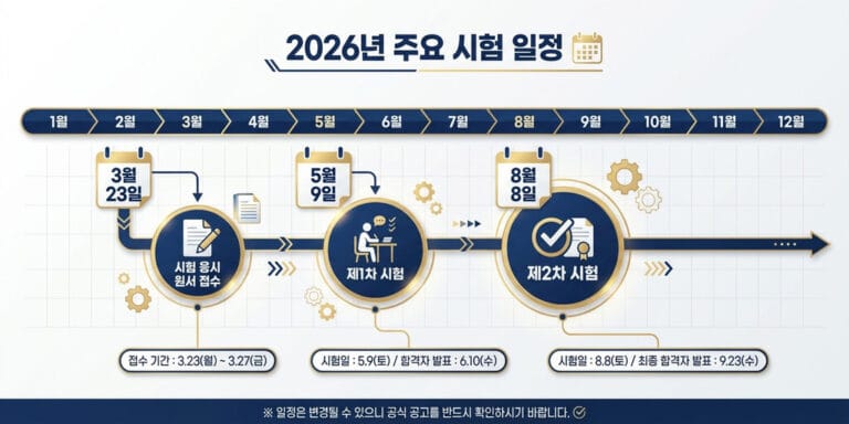 2026년 세무사 시험 일정 및 1차·2차 합격자 발표일 총정리