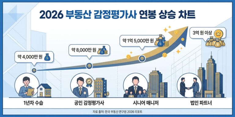 2026년 감정평가사 현실과 연봉: 1년 차 수습부터 법인 파트너까지
