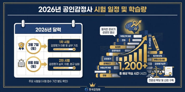 2026년 감정평가사 공부량 디시 후기 분석: 비전공자 평균 수험 기간