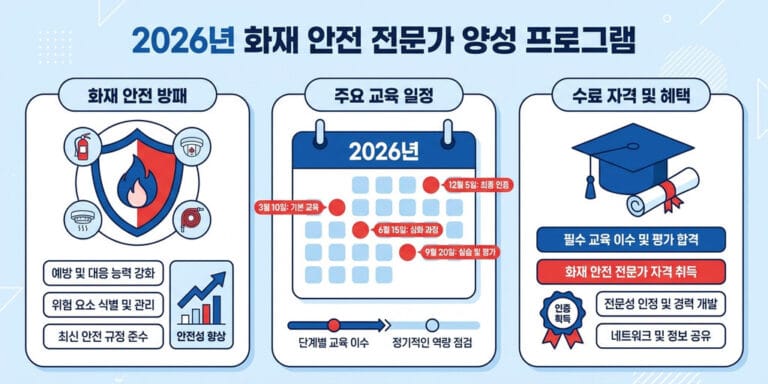 2026년 소방안전관리자 2급 응시자격 및 자격증 취득 절차 총정리