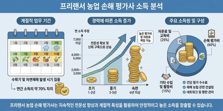2026년 기준 프리랜서 손해평가사의 실제 수입과 근무 형태 분석
