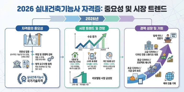 2026년 기준 인테리어 회사 취업 시 실내건축기능사 자격증 중요성