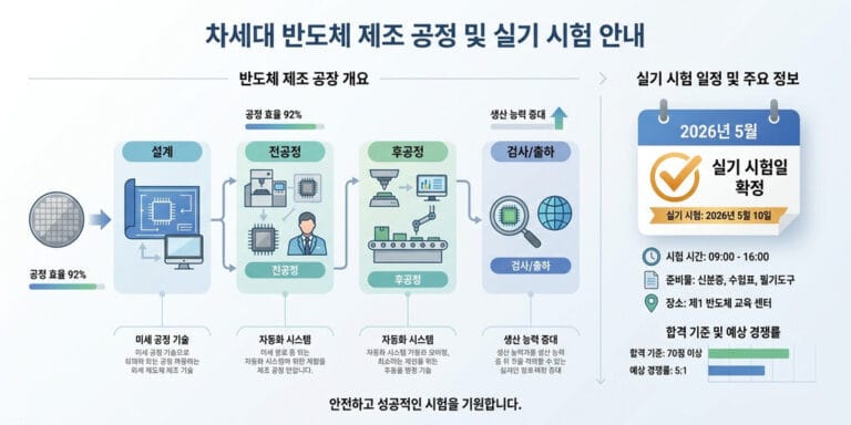 2026년 반도체설비보전기능사 실기 합격 후기 및 비전공자 도전 팁