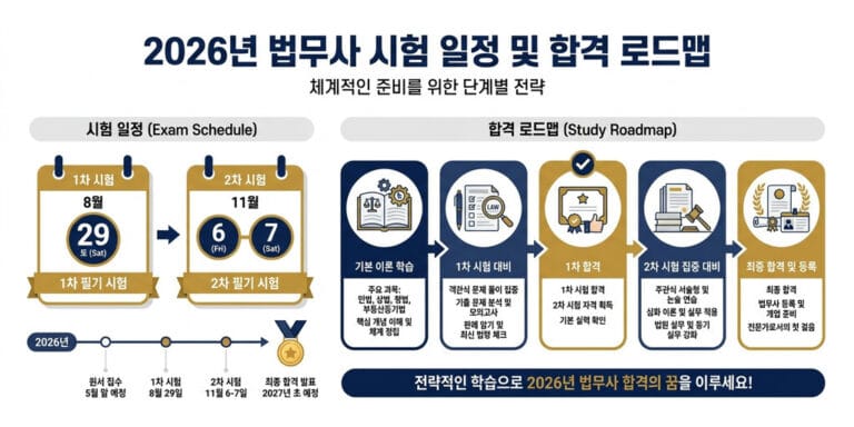 2026년 최신 법무사 시험 일정 및 법률 실무 전문가 합격 로드맵