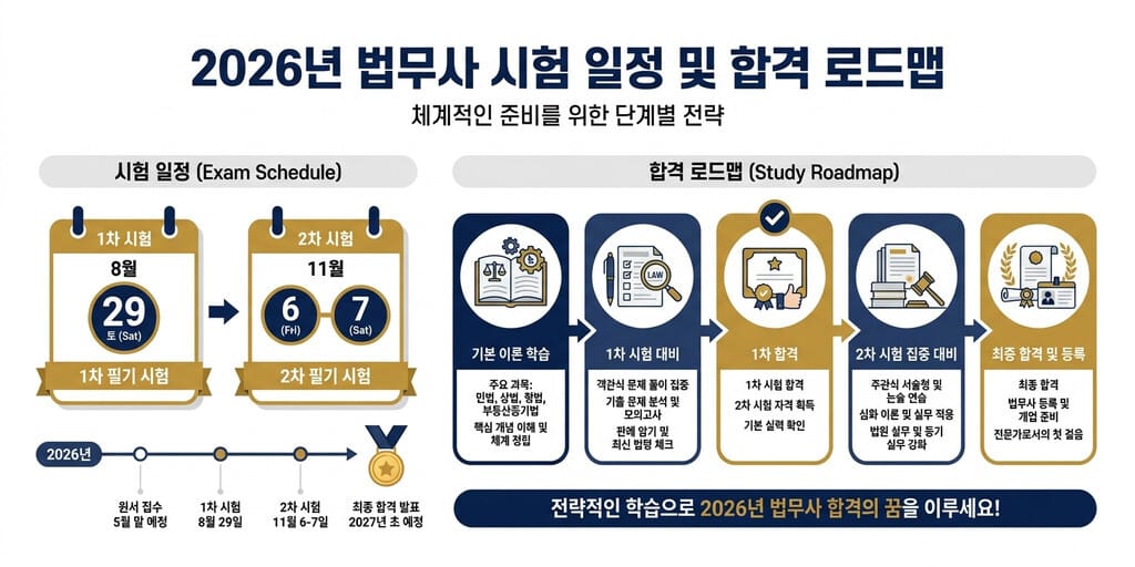 2026년 최신 법무사 시험 일정 및 법률 실무 전문가 합격 로드맵 - 이미지 1