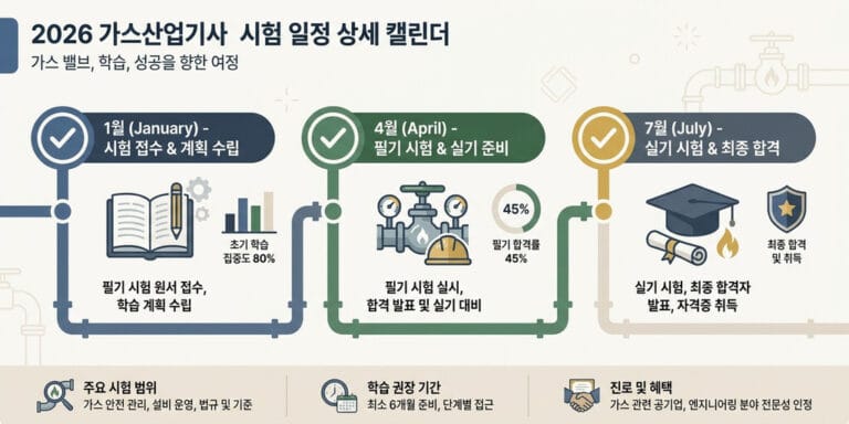 가스산업기사 시험 일정 분석 및 작업형 만점 전략 (2026년 최신)