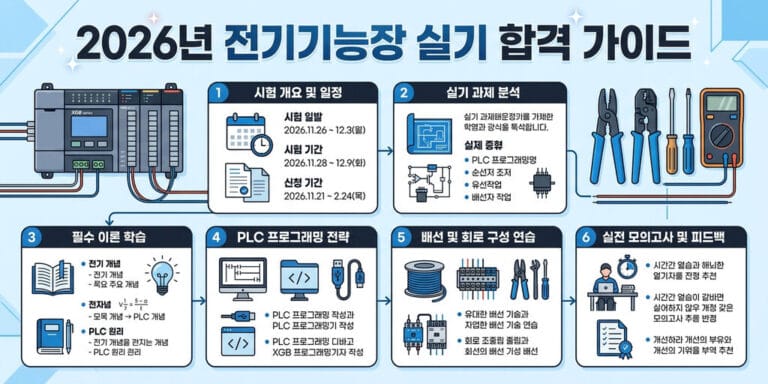 2026년 전기기능장 실기 완벽 대비: PLC 제어 및 실기 학원 선택 가이드