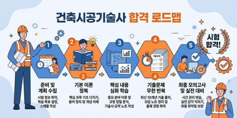 2026년 기준 건축시공기술사 학원 및 인강 추천: 직장인 독학 합격수기 비결