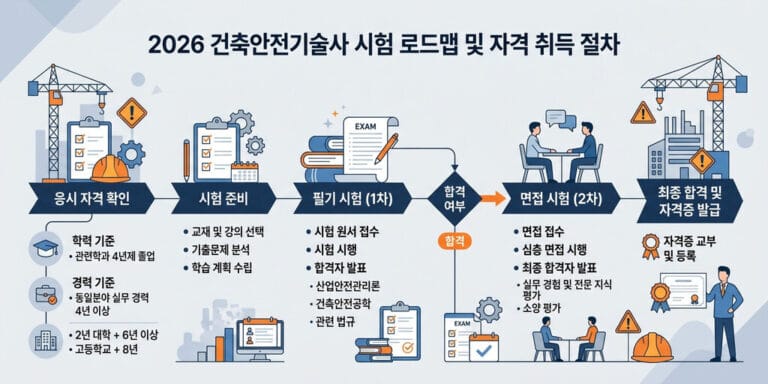 2026년 기준 건설안전기술사 시험일정 및 까다로운 응시자격 맞추는 법