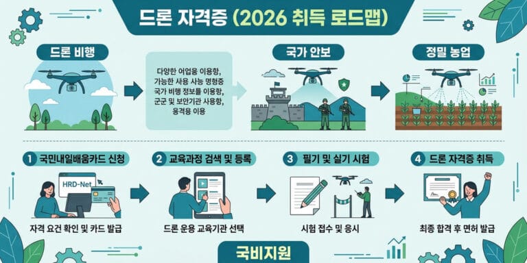 2026년 드론 자격증 취득방법 및 국비지원 혜택 활용하는 팁