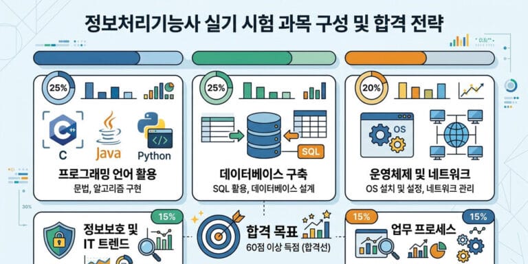[2026년 합격] 정보처리기능사 실기 기출문제 분석 및 주관식 합격 공략집