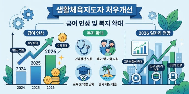 2026년 생활체육지도자 처우개선 현황 및 향후 전망과 일자리 환경 분석