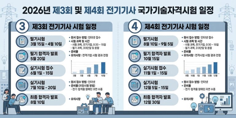 [2026년 하반기 최신] 전기기사 3회·4회 시험일정 완벽 가이드
