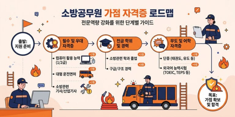 2026년 소방공무원 가산점 종류 총정리: 컴활, 대형면허 등 필수 자격증 추천