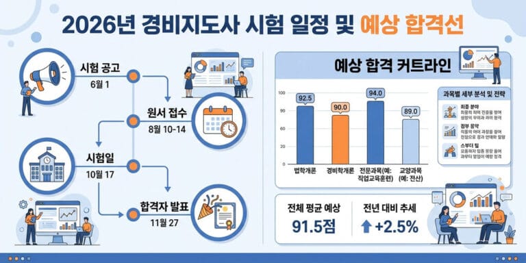 [2026년 하반기] 경비지도사 시험 일정 및 합격 컷 점수 완벽 예측