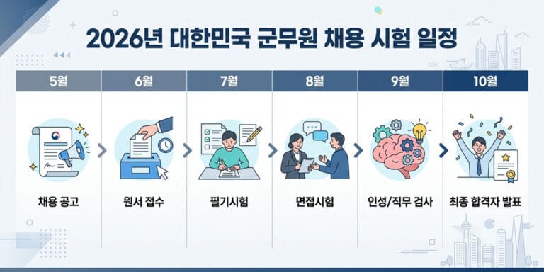 2026년 최신 군무원 시험 일정 및 원서접수·합격자 발표 안내
