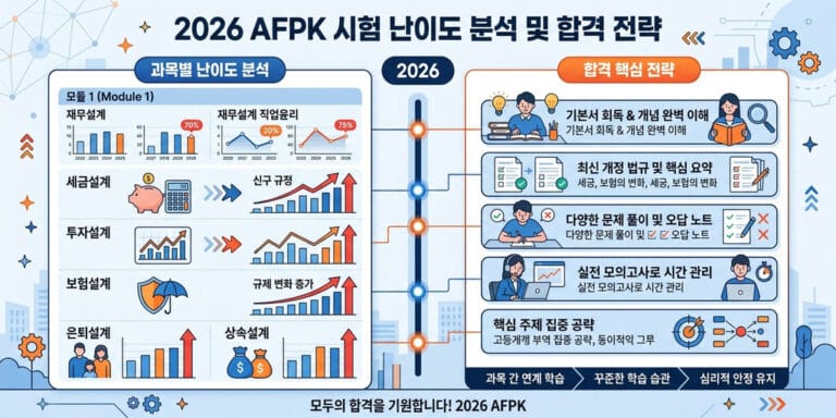2026년 최신 AFPK 난이도 분석 및 과목별 과락을 피하는 합격 점수 달성 전략