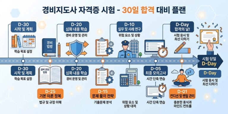 [2026년 하반기 대비] 경비지도사 1차·2차 동차 합격을 위한 마무리 30일 전략