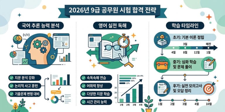 [2026년 기준] 출제기조 전면 개편! 국어·영어 추론형 전환 대비 9급 공무원 시험 합격 전략