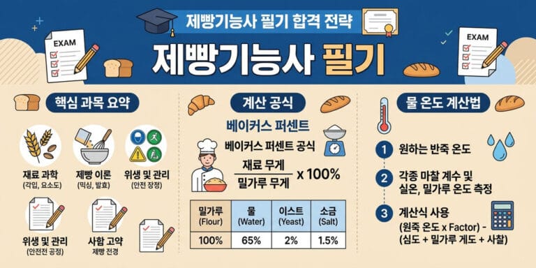 2026년 주목! 제빵기능사 필기 기출 반복 풀이 및 자주 틀리는 계산법