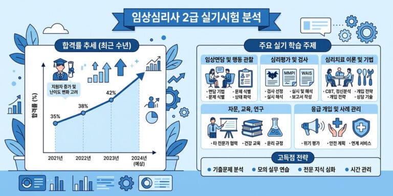 2026년 최신 임상심리사 2급 실기 합격률 추이 및 실기 기출문제 분석