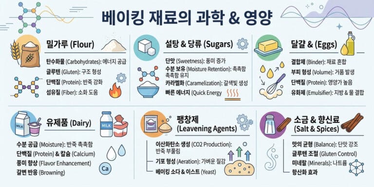 제과기능사 필기 요점: 재료 과학 및 영양학 핵심 요약 (2026년 최신)