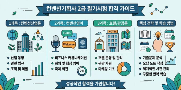 2026년 주목! 컨벤션기획사 2급 필기 핵심 요약 및 기출문제 분석