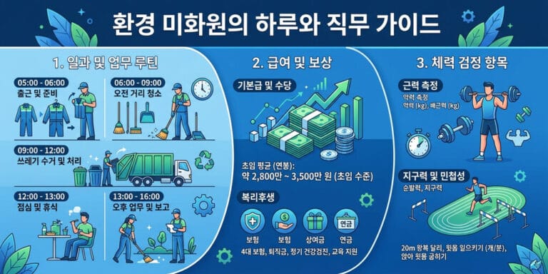 2026년 최신 디시/커뮤니티 현직자 피셜: 환경미화원의 업무 강도와 현실