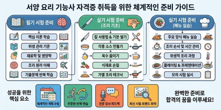 [2026년 기준] 양식조리기능사 필기 기출문제 요약집 및 모의고사 14회 핵심 정복