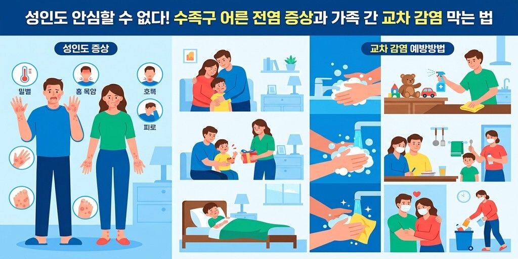 어른 수족구 - 성인 수족구 감염 원인과 초기 증상 안내