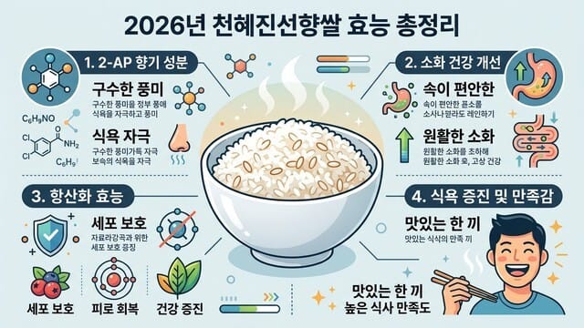 밥상 위 아로마테라피! 천혜진선향쌀이 고소한 향을 풍기는 이유와 5가지 영양 비밀