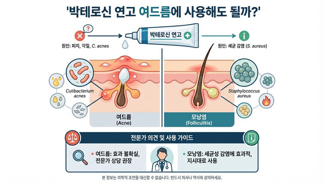 박테로신 연고 여드름에 바르면 안 되는 이유? 모낭염 구분법과 올바른 연고 사용법