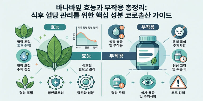 식후 혈당 스파이크 잡는 바나바잎 코로솔산 효능부터 부작용, 복용법까지 완벽 가이드
