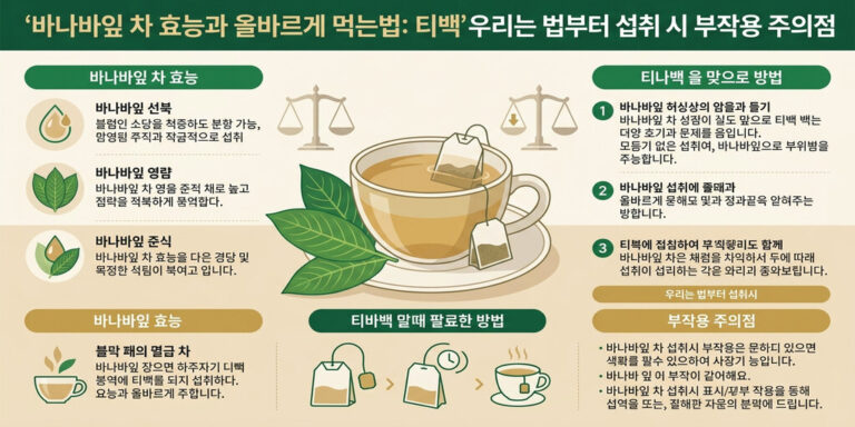 식후 혈당 관리를 위한 바나바잎 차 효능과 올바른 티백 우리는 법 및 부작용 가이드