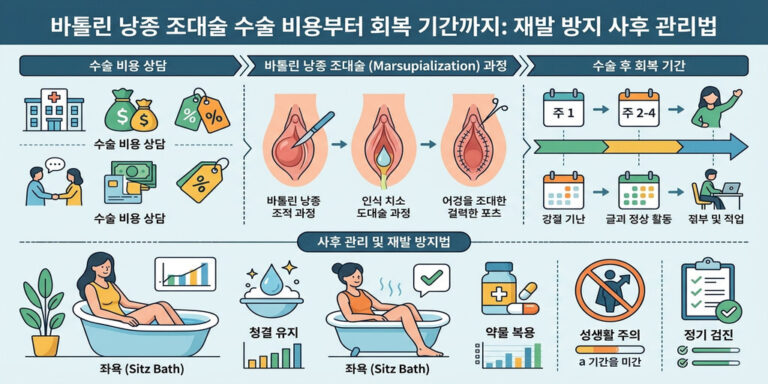 바톨린 낭종 조대술 수술 비용부터 회복 기간까지: 재발을 막는 완벽 사후 관리 전략