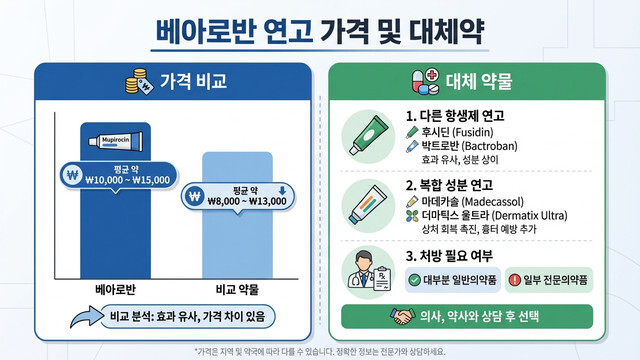 모낭염·상처 치료제 베아로반 연고 가격 비교 및 에스로반 대체약 완벽 정리