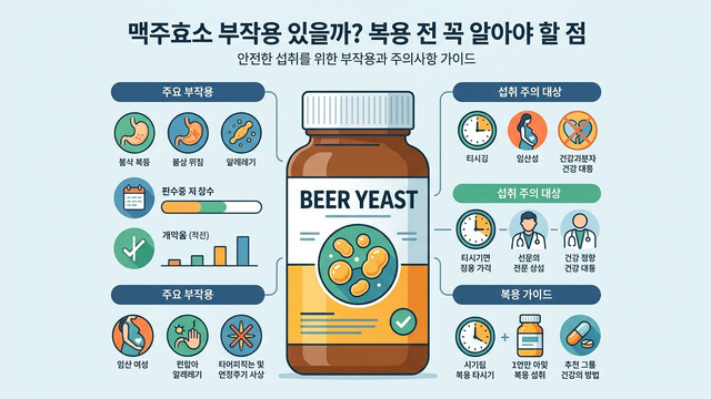맥주효모 섭취 후 두통·통풍? 부작용 위험군과 안전한 복용 가이드
