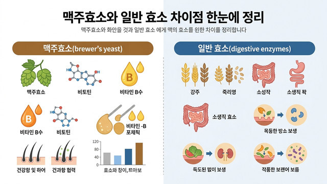 맥주효소와 일반 소화효소 무엇이 다를까? 성분부터 효능까지 완벽 비교 가이드