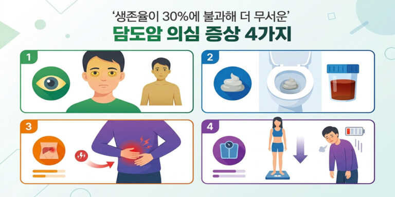 생존율 30%의 경고, 놓치기 쉬운 담도암 초기증상 4가지와 핵심 체크리스트
