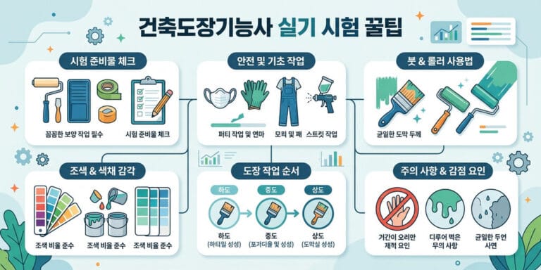 2026년 주목! 건축도장기능사 실기 문자 도안 및 조색 합격 비법 공유