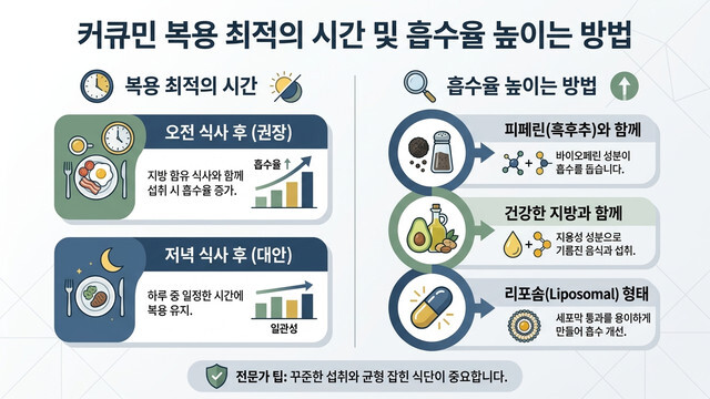 커큐민 복용시간 - 식후 커큐민 영양제 섭취법 안내