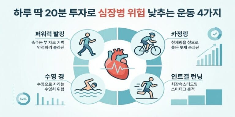 하루 20분 유산소 운동으로 심장 질환 예방하는 4가지 방법