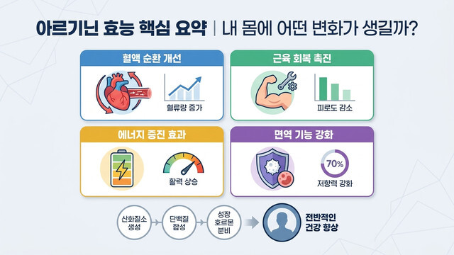 L-아르기닌 효능과 부작용 완벽 정리: 활력 충전과 혈액순환을 위한 올바른 복용법