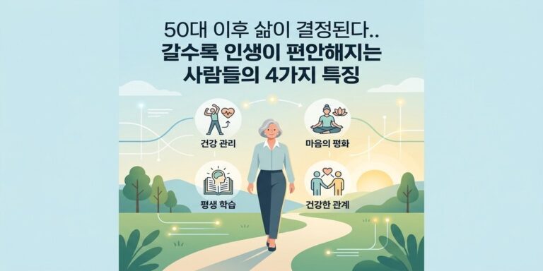 중년 인생 후반전, 시간이 갈수록 마음이 평안해지는 사람들의 4가지 비밀